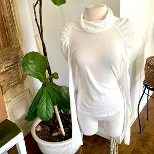 Free People White Long Sleeve Top